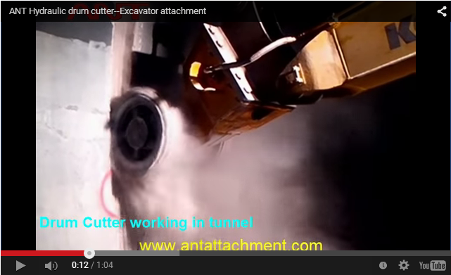 ANT Hydraulic drum cutter--working in tun